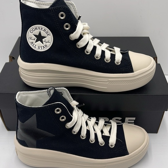 Converse WMNS A09899C CTAS MOVE HI
BLACK/NATURAL IVORY/EGRET Platforms Sneakers - Picture 2 of 16